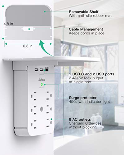 Mifaso Outlet Extender With Surge Protector - Image 3
