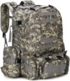 W WINTMING Military Tactical Backpack 45+10L Army
