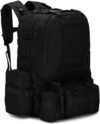W WINTMING Military Tactical Backpack 45+10L Army
