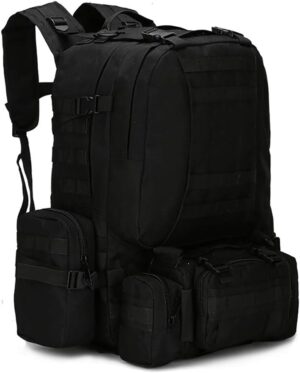 W WINTMING Military Tactical Backpack 45+10L Army