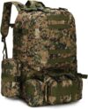 W WINTMING Military Tactical Backpack 45+10L Army