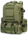 W WINTMING Military Tactical Backpack 45+10L Army