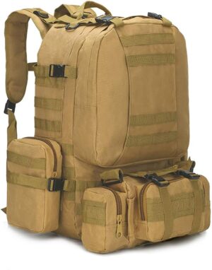 W WINTMING Military Tactical Backpack 45+10L Army