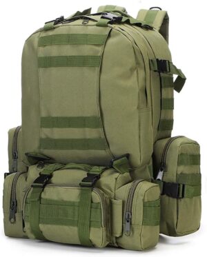 W WINTMING Military Tactical Backpack 45+10L Army