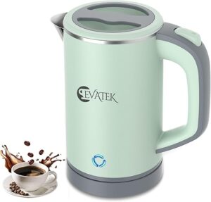 EVATEK Mini Stainless Steel Electric Kettle, 0.8L
