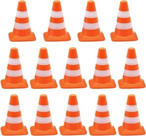 inheming Mini Traffic Cones, Red And White Roadblock