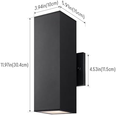 mirrea Modern Outdoor Porch Light 2 Pack - Image 5