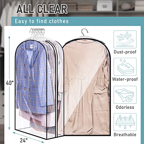 MISSLO 10" Gusseted Clear Garment Bags, 3 Pack - Image 5