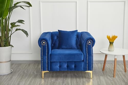 MODCART Mid-Century Velvet Sofa Set, 3 Pieces - Image 4