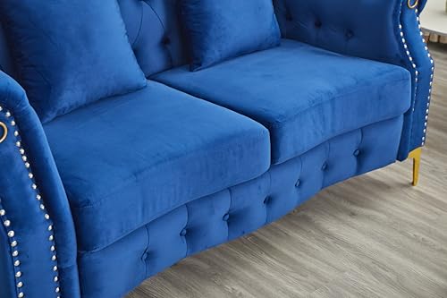 MODCART Mid-Century Velvet Sofa Set, 3 Pieces - Image 5