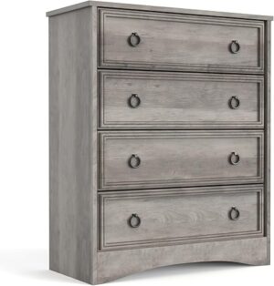 LGHM Modern 4 Drawer Dresser, Tall Chest
