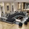 generic Modern European Fabric Dark Grey Sofa