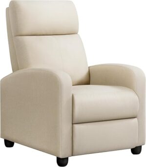 Yaheetech Modern Fabric Recliner Chair Sofa Adjustable