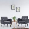Giantex Modern Mid Century Accent Chair Set