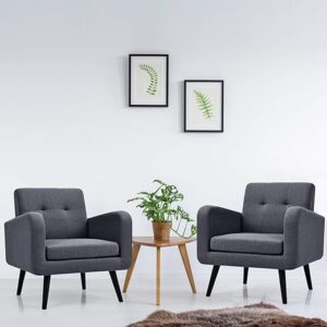 Giantex Modern Mid Century Accent Chair Set