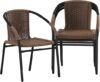 Flash Furniture Modern Rattan Stackable Dining Chairs, Set of 4