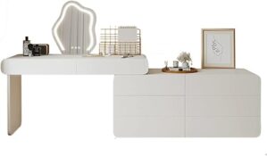 FGDSEEEKJUFHH Modern Vanity Desk With Storage Cabinet