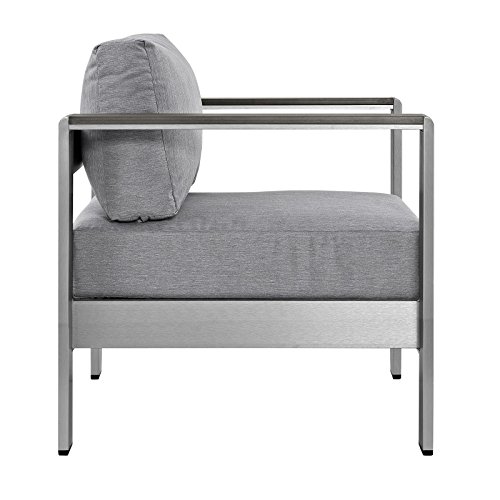 Modway Shore Aluminum Outdoor Patio Armchair - Image 4