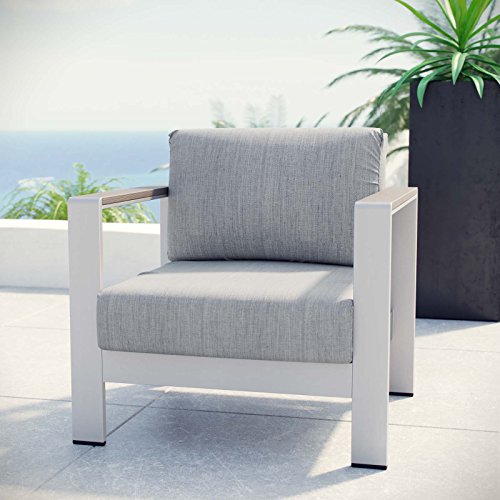 Modway Shore Aluminum Outdoor Patio Armchair - Image 2