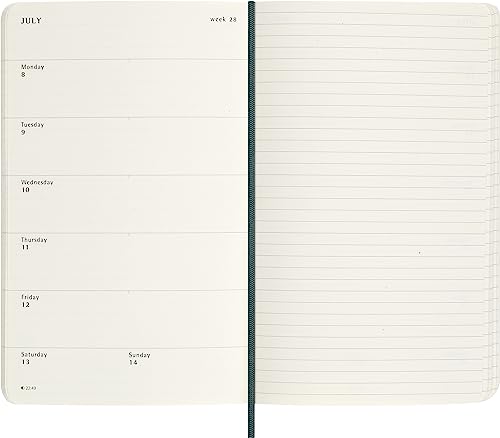 Moleskine 2024 Ethical Weekly Planner, Large, Boa Green - Image 3