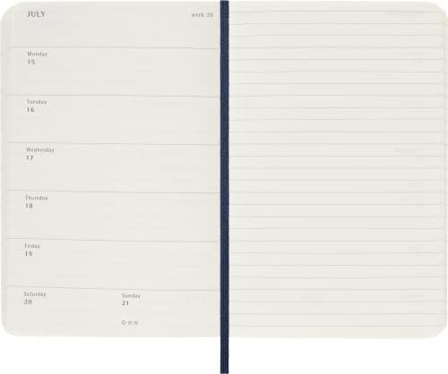 Moleskine Classic 18 Month Weekly Planner, Pocket, Sapphire Blue - Image 4