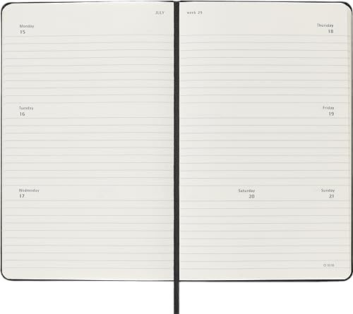 Moleskine DHB12WH3Y24 Weekly Diary, Large, Black - Image 4