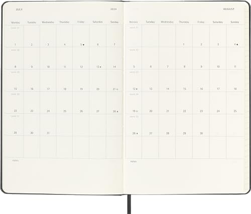 Moleskine DHB12WH3Y24 Weekly Diary, Large, Black - Image 5