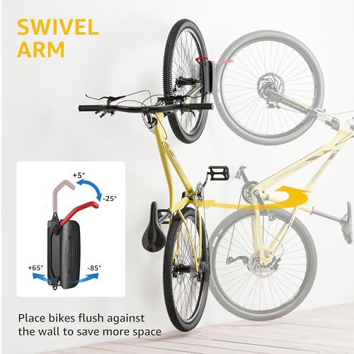 monTEK Swivel Bike Wall Mount, Space-Saving Rack - Image 3