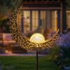 HOMEIMPRO Moon Solar Lights Outdoor Garden Stakes