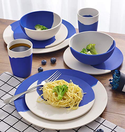 MORGIANA Bamboo Dinnerware Set, 8-Pieces Tableware - Image 3