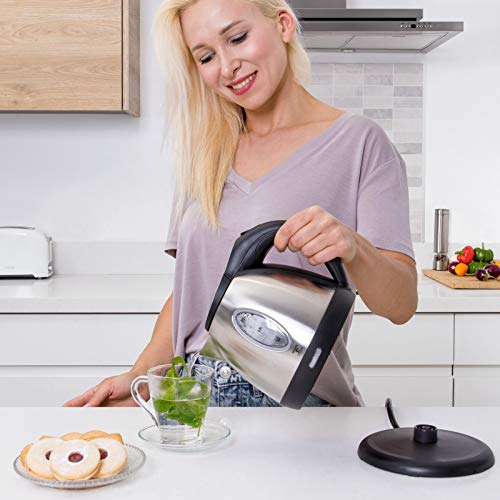 Moss & Stone Stainless Steel Cordless Electric Kettle 1.2L - Image 5