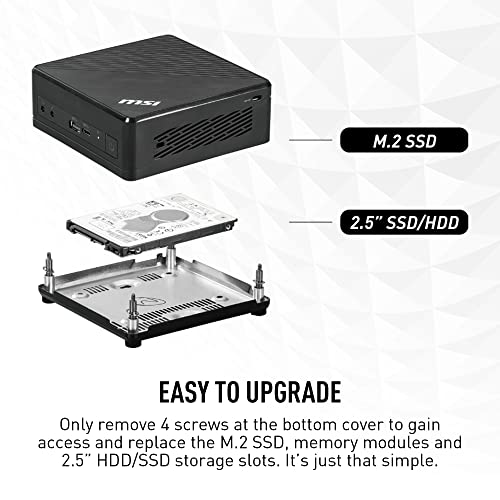 msi Cubi 5 Mini PC: Intel i3, 8GB, 256GB SSD, 10M-692US - Image 4
