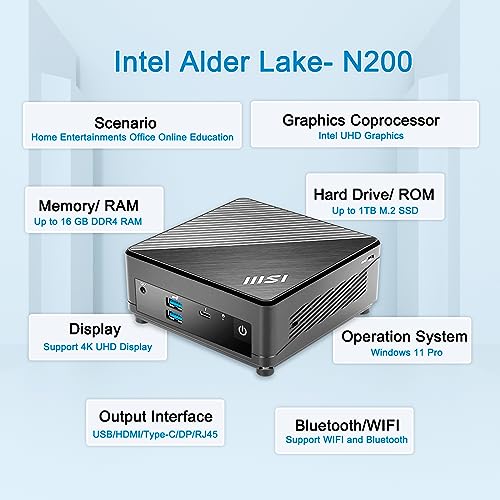 msi Cubi B0A9 Business Mini Desktop, Intel N200 - Image 2