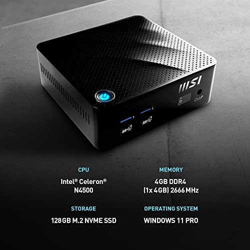 msi Cubi N Mini PC: Intel Celeron N4500, JSL-070US - Image 3