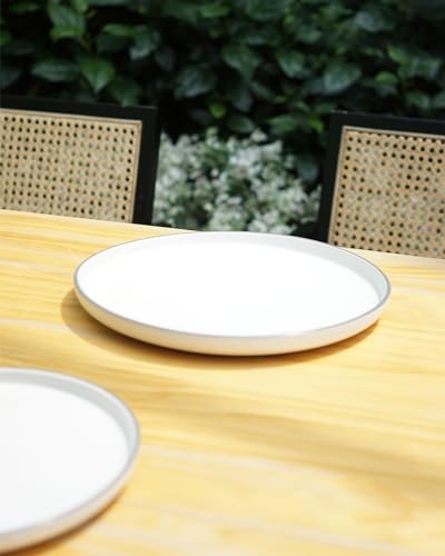 MTLWTL Speckled White Plate Set, Microwave & Dishwasher Safe - Image 5