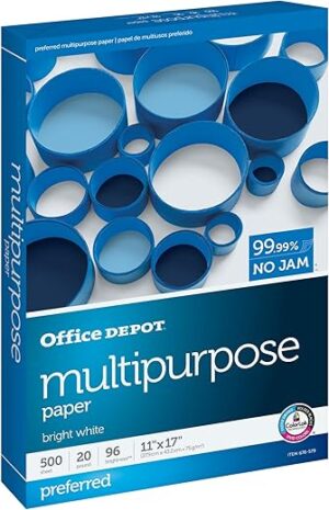 Office Depot Multi-Use Printer & Copy Paper, Ledger, 500 Sheets
