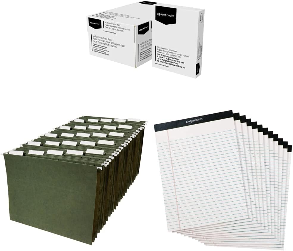 Amazon Basics Multipurpose Copy Paper & Organizer Folders