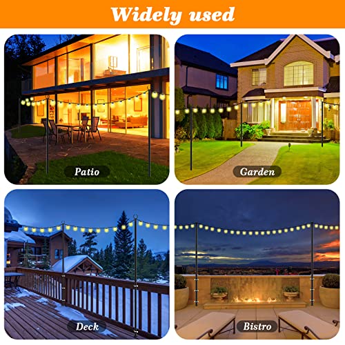Mutovlin 10 Ft String Light Poles, Outdoor - Image 3