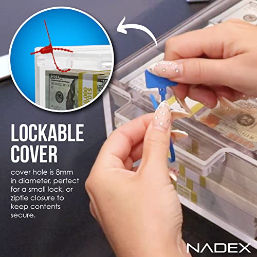 Nadex Clear Acrylic Cash Box With Cover - Image 5