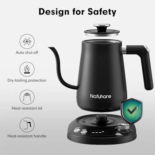 Nafuhare Gooseneck Electric Kettle ±1℉ Control - Image 4