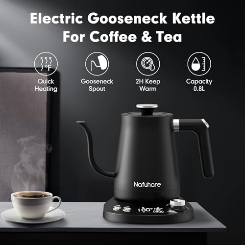 Nafuhare Gooseneck Electric Kettle ±1℉ Control - Image 2