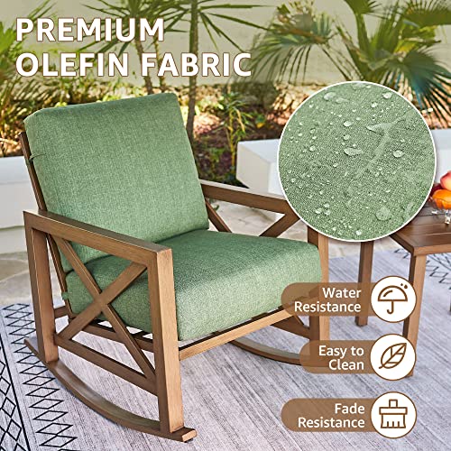 NATURAL EXPRESSIONS Rocking Bistro 3 Piece Patio Set - Image 3