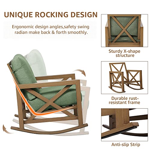 NATURAL EXPRESSIONS Rocking Bistro 3 Piece Patio Set - Image 4
