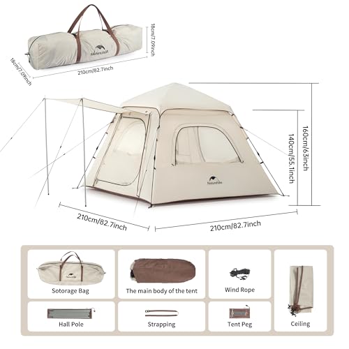 Naturehike 3 Person Pop Up Tent Tarp - Image 5