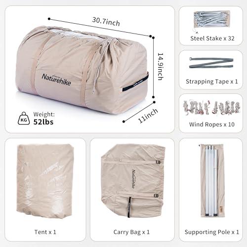 Naturehike Brighten Canvas Tent, Large Bell Tent - Image 5