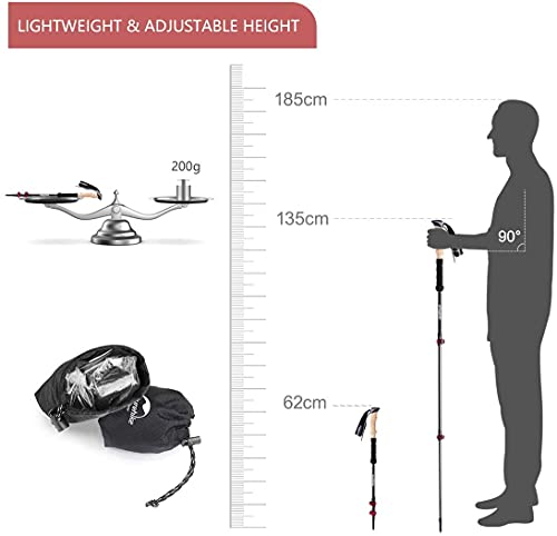 Naturehike Carbon Fiber Trekking Poles β Collapsible - Image 3