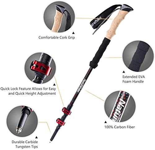 Naturehike Carbon Fiber Trekking Poles β Collapsible - Image 2