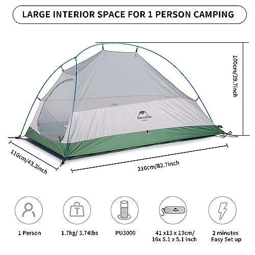 Naturehike Cloud-Up 1 Person Lightweight Tent - Image 2
