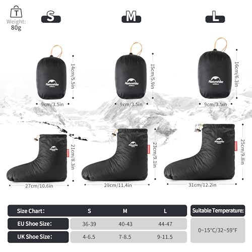 Naturehike Down Booties Ultralight Winter Warm Socks - Image 2