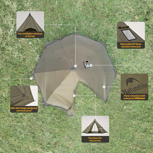 Naturehike Fire Teepee Tent With Stove Jack - Image 3